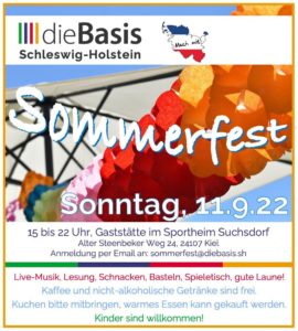 dieBasis Sommerfest in Kiel am 11.09.2022
